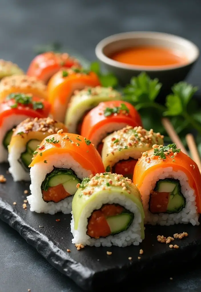 25 Best Vegan Dinner Recipes to Try This Week 85 25 Best Vegan Dinner Recipes to Try This Week - 13. Veggie Sushi Rolls
