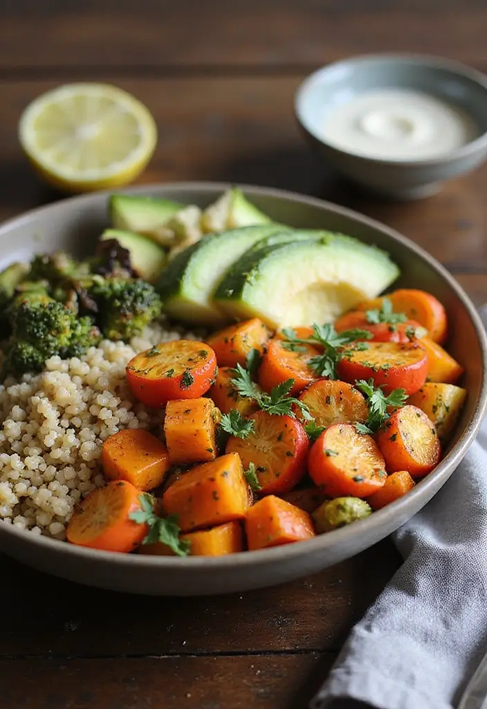 25 Best Vegan Dinner Recipes to Try This Week 132 25 Best Vegan Dinner Recipes to Try This Week - 20. Roasted Vegetable Quinoa Bowl