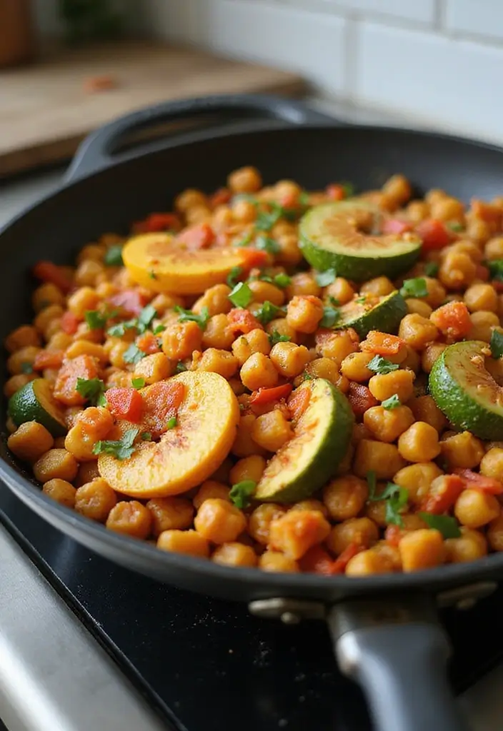 25 Best Vegan Dinner Recipes to Try This Week 15 25 Best Vegan Dinner Recipes to Try This Week - 3. One-Pan Chickpea Stir-Fry