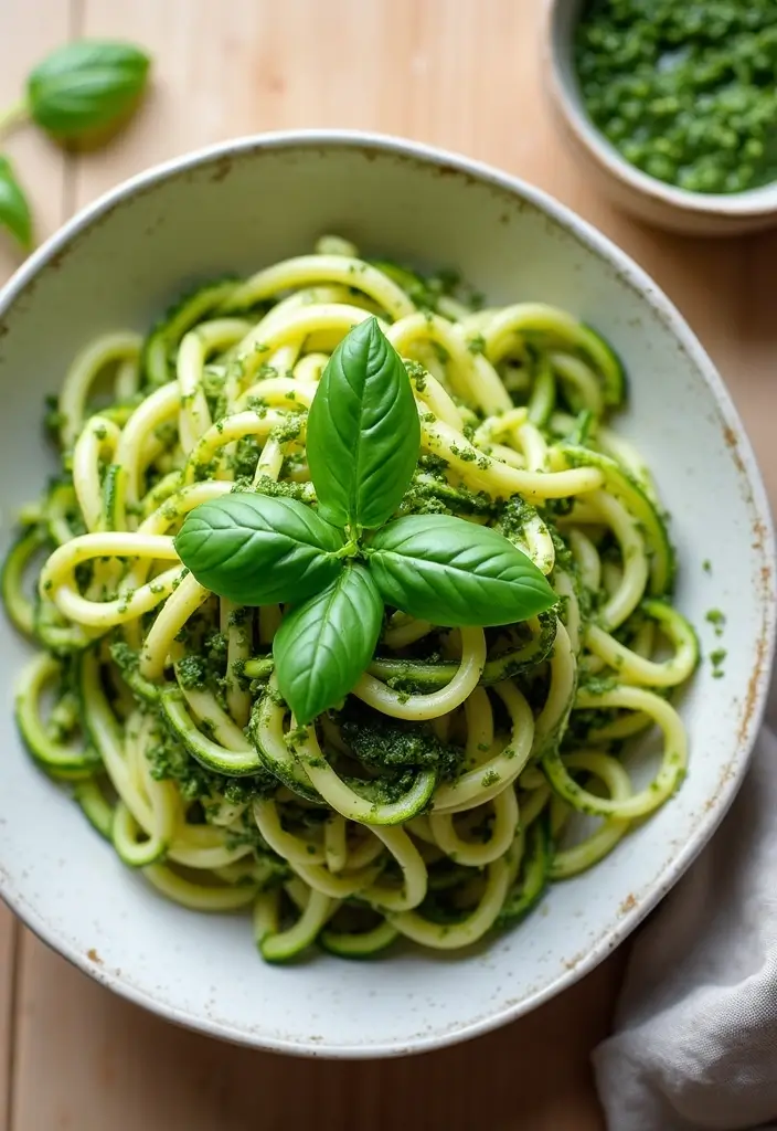 25 Best Vegan Dinner Recipes to Try This Week 57 25 Best Vegan Dinner Recipes to Try This Week - 9. Zucchini Noodles with Pesto