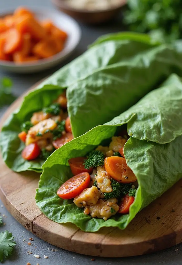 25 High Protein Raw Vegan Recipes Full of Energy 114 25 High Protein Raw Vegan Recipes Full of Energy - 18. Savory Vegetable Wraps