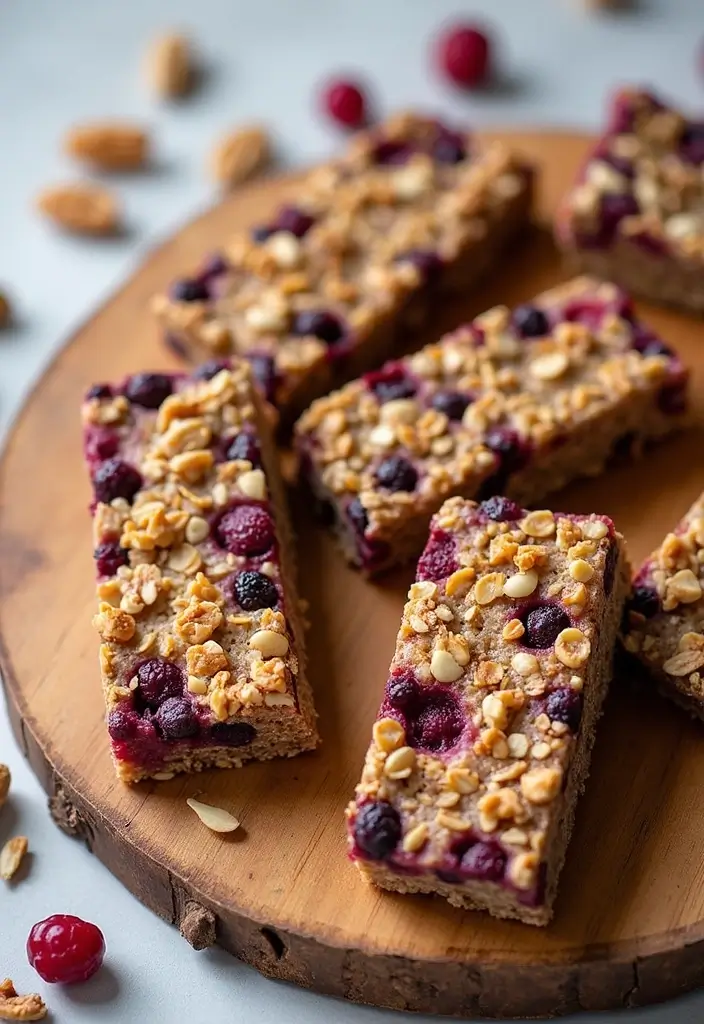 25 High Protein Raw Vegan Recipes Full of Energy 121 25 High Protein Raw Vegan Recipes Full of Energy - 19. Berry Nut Granola Bars