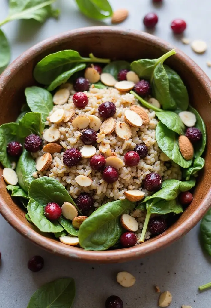 25 High Protein Vegan Salad Recipes for Clean Eating 121 25 High Protein Vegan Salad Recipes for Clean Eating - 19. Wild Rice & Cranberry Salad