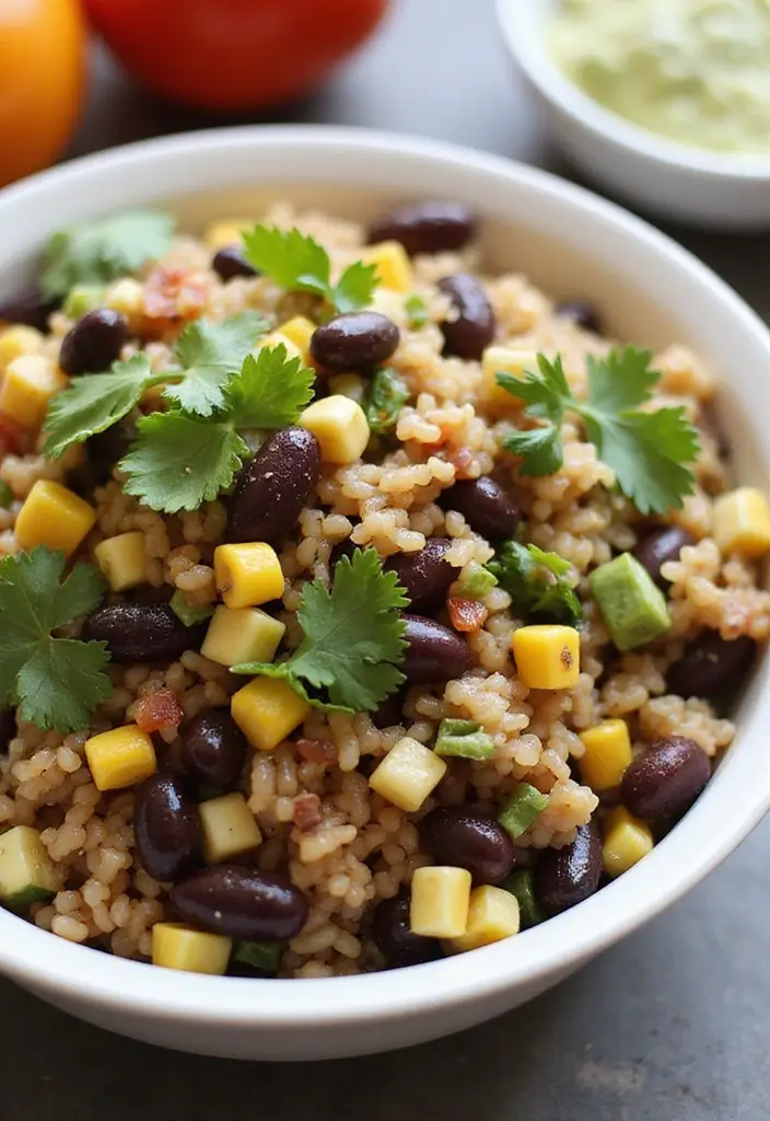25 High Protein Vegan Salad Recipes for Clean Eating 152 25 High Protein Vegan Salad Recipes for Clean Eating - 24. Brown Rice & Black Bean Salad