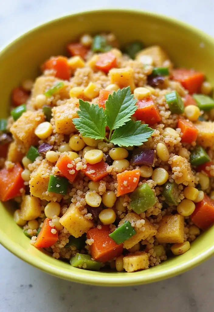 25 High Protein Vegan Salad Recipes for Clean Eating 159 25 High Protein Vegan Salad Recipes for Clean Eating - 25. Spicy Corn & Quinoa Salad