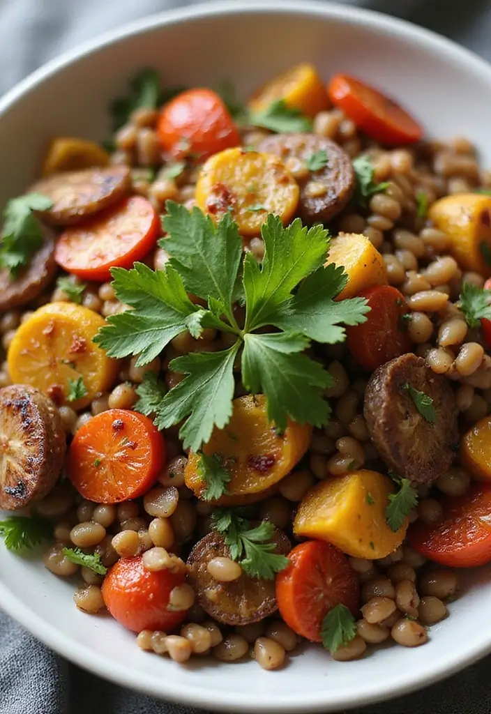 25 High Protein Vegan Salad Recipes for Clean Eating 13 25 High Protein Vegan Salad Recipes for Clean Eating - 3. Lentil & Roasted Veggie Salad