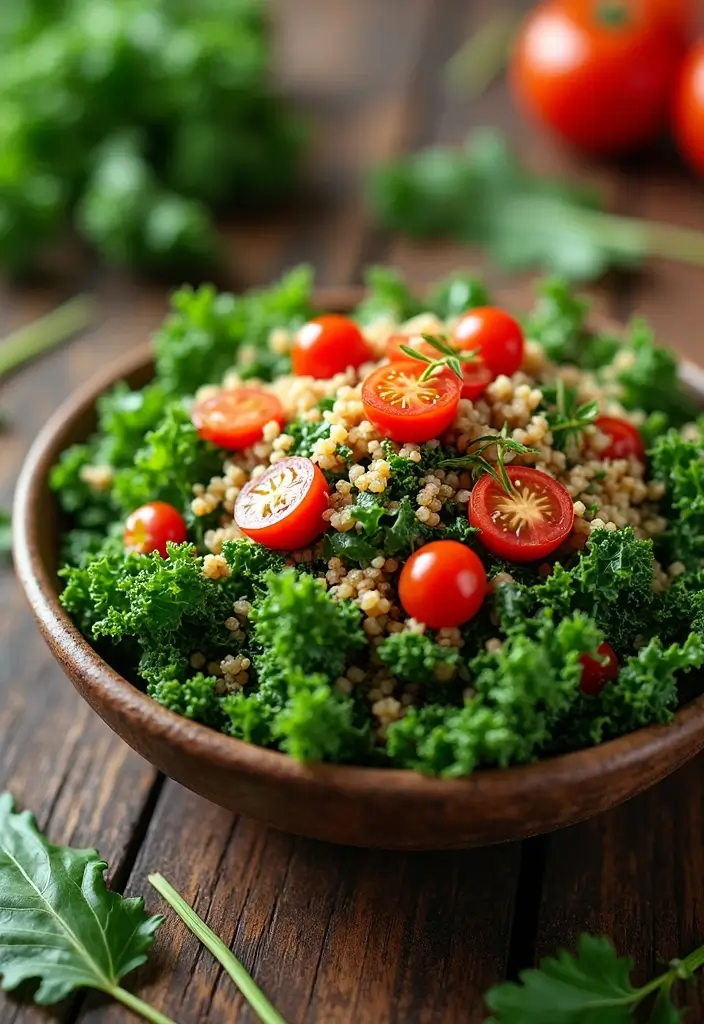 25 Low Carb Vegan Recipes for Every Day 95 25 Low Carb Vegan Recipes for Every Day - 15. Kale and Quinoa Salad