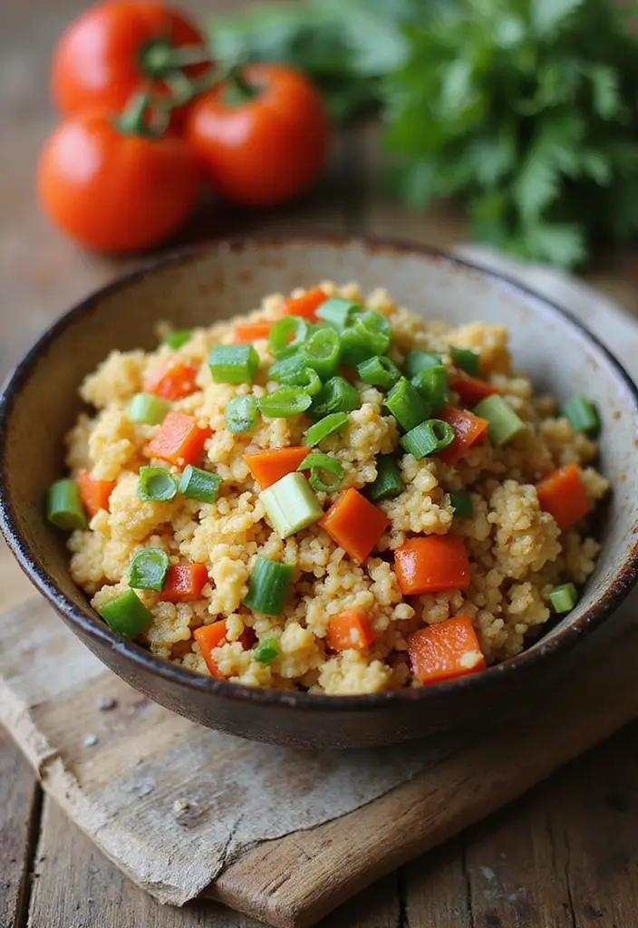 25 Low Carb Vegan Recipes for Every Day 8 25 Low Carb Vegan Recipes for Every Day - 2. Cauliflower Rice Stir-Fry