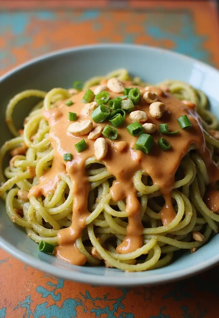 25 Low Carb Vegan Recipes for Every Day 128 25 Low Carb Vegan Recipes for Every Day - 20. Thai Peanut Zoodles