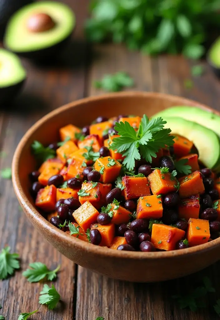25 Low Carb Vegan Recipes for Every Day 142 25 Low Carb Vegan Recipes for Every Day - 22. Sweet Potato and Black Bean Salad