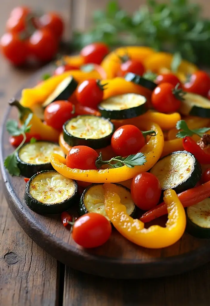 25 Low Carb Vegan Recipes for Every Day 149 25 Low Carb Vegan Recipes for Every Day - 23. Roasted Vegetable Medley