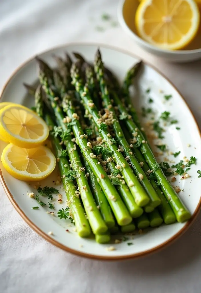 25 Low Carb Vegan Recipes for Every Day 163 25 Low Carb Vegan Recipes for Every Day - 25. Lemon Garlic Asparagus