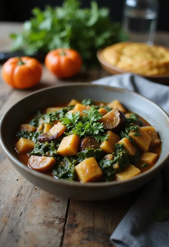 25 Low Carb Vegan Recipes for Every Day 32 25 Low Carb Vegan Recipes for Every Day - 6. Eggplant and Spinach Stew