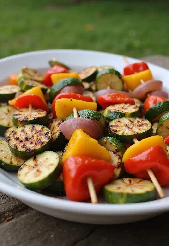 25 Low Carb Vegan Recipes for Every Day 46 25 Low Carb Vegan Recipes for Every Day - 8. Grilled Veggie Skewers