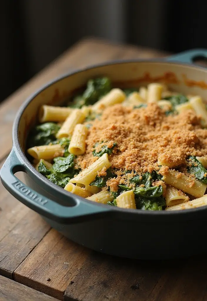 25 Vegan Dutch Oven Recipes for Family Dinners 46 25 Vegan Dutch Oven Recipes for Family Dinners - 8. Spinach and Artichoke Pasta Bake