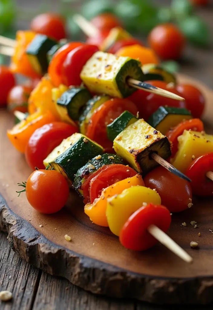 25 Vegan Gluten Free Appetizer Recipes for Any Party 71 25 Vegan Gluten Free Appetizer Recipes for Any Party - 11. Roasted Vegetable Skewers
