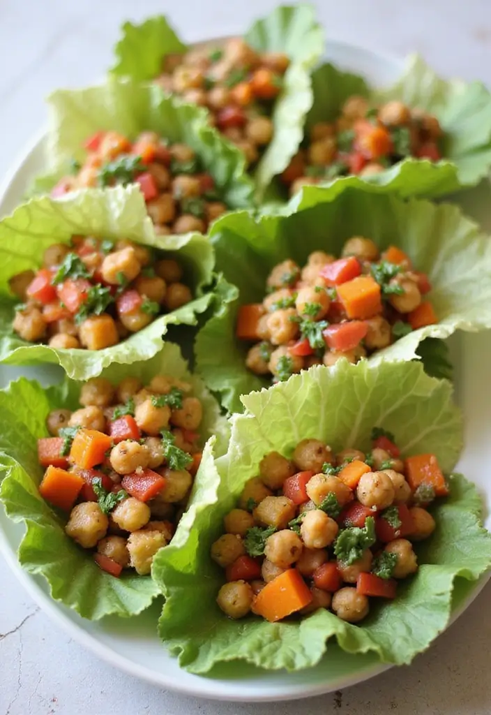 25 Vegan Gluten Free Appetizer Recipes for Any Party 121 25 Vegan Gluten Free Appetizer Recipes for Any Party - 19. Chickpea Salad Lettuce Cups