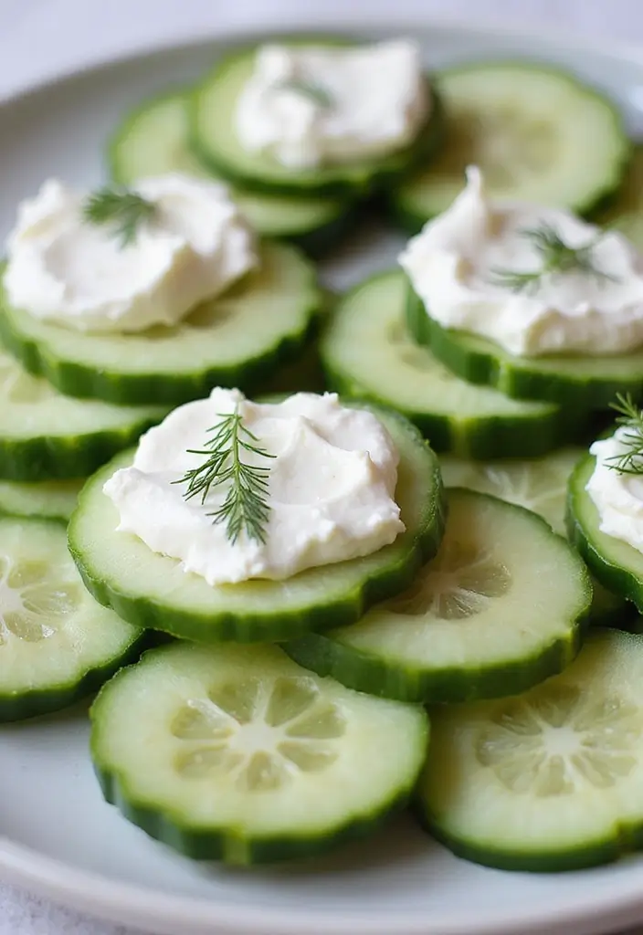 25 Vegan Gluten Free Appetizer Recipes for Any Party 22 25 Vegan Gluten Free Appetizer Recipes for Any Party - 4. Cucumber Bites with Vegan Cream Cheese
