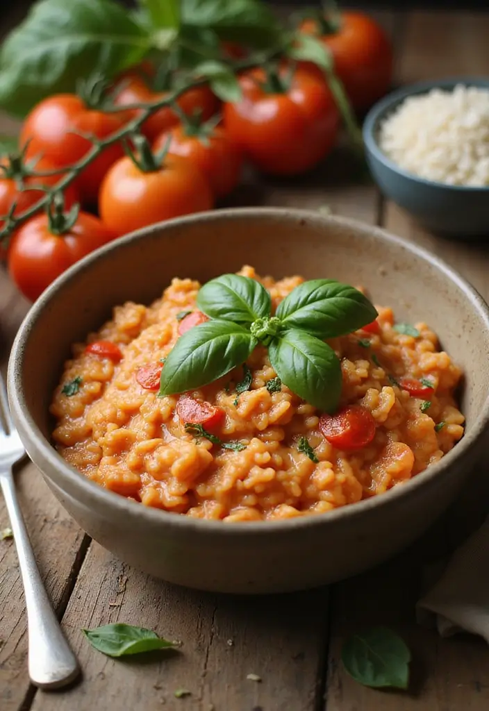 25 Vegan Gluten Free Crockpot Recipes for Busy Days 105 25 Vegan Gluten Free Crockpot Recipes for Busy Days - 17. Creamy Tomato Basil Risotto