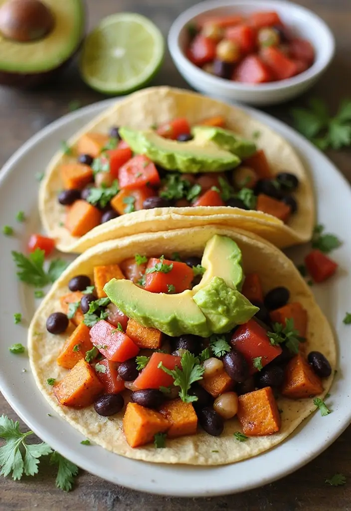 25 Vegan Gluten Free Crockpot Recipes for Busy Days 39 25 Vegan Gluten Free Crockpot Recipes for Busy Days - 7. Sweet Potato & Black Bean Tacos