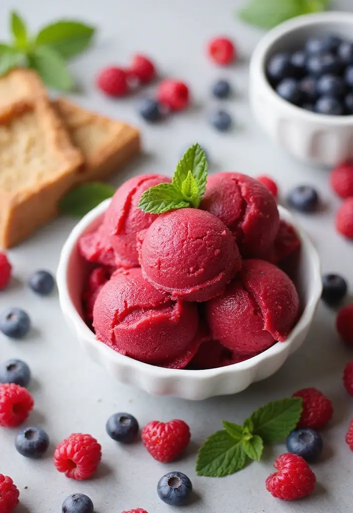 25 Vegan Ice Cream Recipes Dairy-Free and Delicious 11 25 Vegan Ice Cream Recipes Dairy-Free and Delicious - 3. Berry Bliss Sorbet