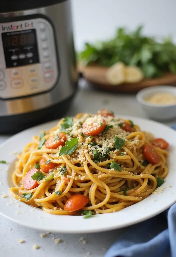 25 Vegan Instant Pot Recipes for Quick Meals 47 25 Vegan Instant Pot Recipes for Quick Meals - 9. Vegan Pasta Primavera