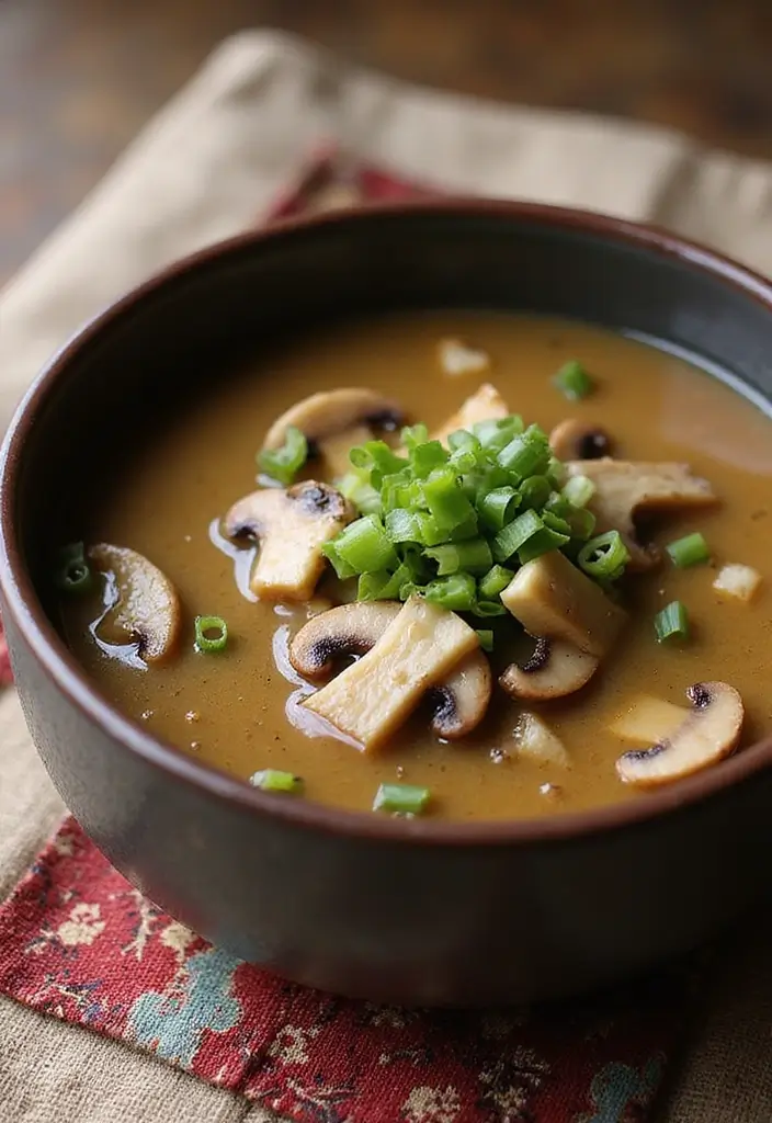 25 Vegan Mushroom Soup Recipes for Cozy Evenings 83 25 Vegan Mushroom Soup Recipes for Cozy Evenings - 13. Miso Mushroom Soup