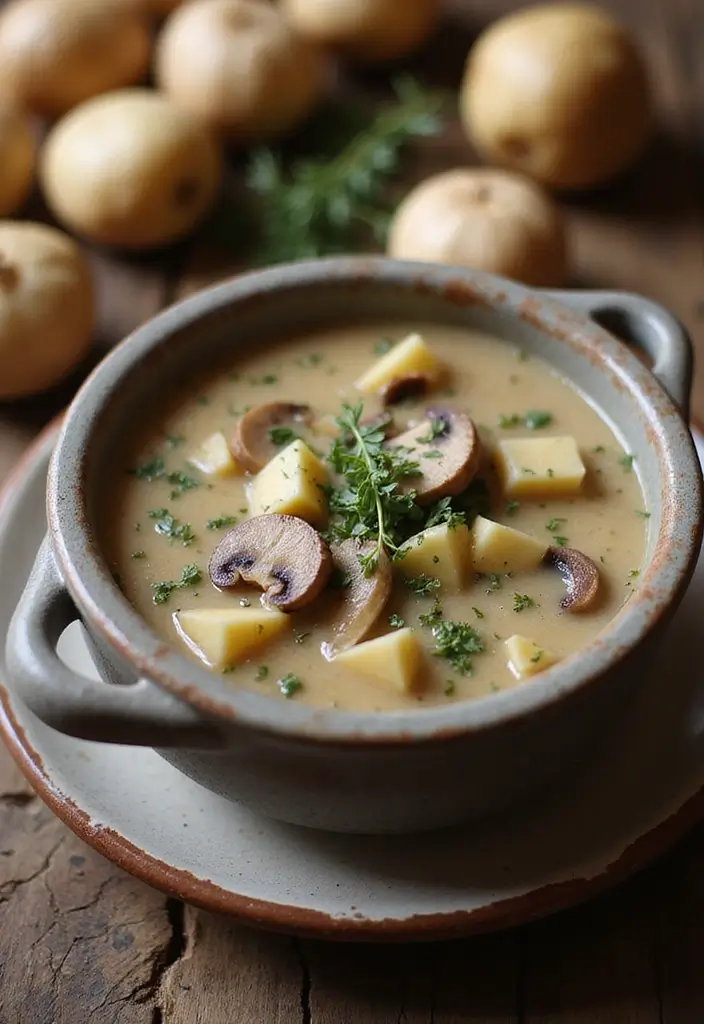 25 Vegan Mushroom Soup Recipes for Cozy Evenings 118 25 Vegan Mushroom Soup Recipes for Cozy Evenings - 18. Rustic Mushroom Chowder