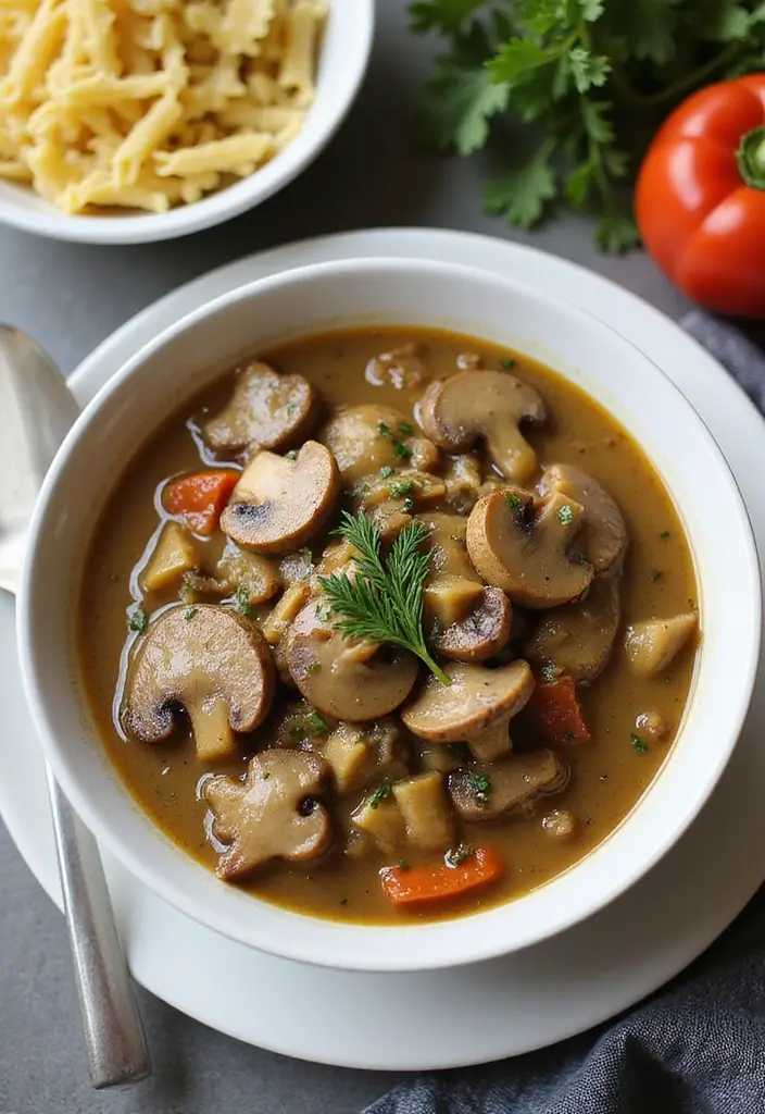 25 Vegan Mushroom Soup Recipes for Cozy Evenings 123 25 Vegan Mushroom Soup Recipes for Cozy Evenings - 19. Vegan Mushroom Stroganoff Soup
