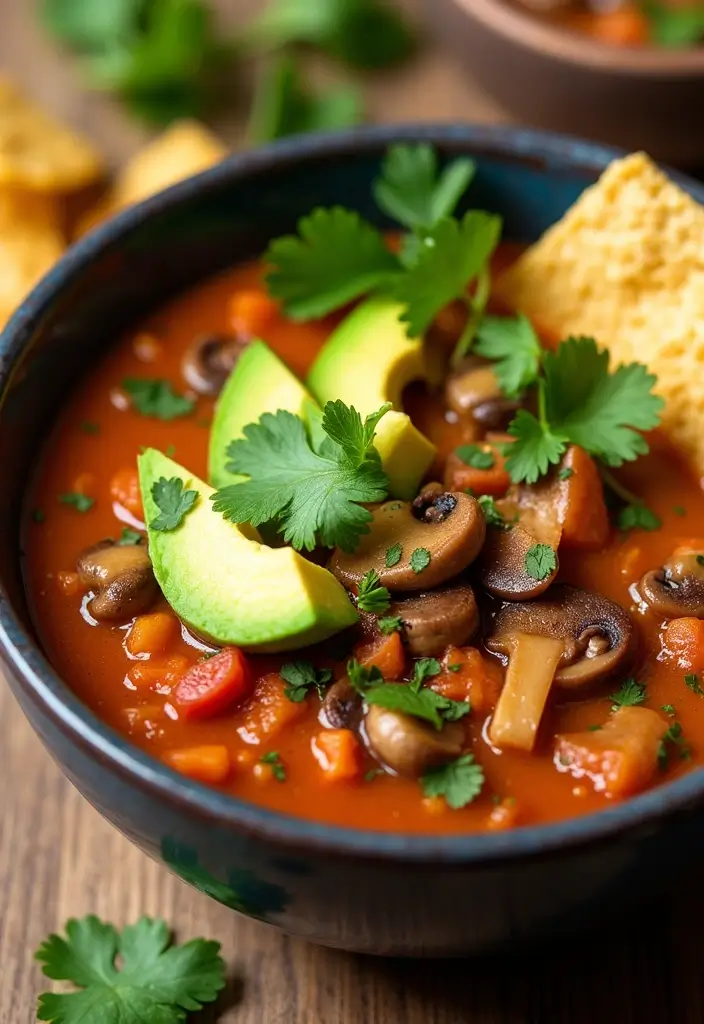 25 Vegan Mushroom Soup Recipes for Cozy Evenings 130 25 Vegan Mushroom Soup Recipes for Cozy Evenings - 20. Vegan Mexican Mushroom Soup