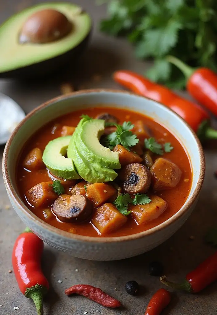 25 Vegan Mushroom Soup Recipes for Cozy Evenings 137 25 Vegan Mushroom Soup Recipes for Cozy Evenings - 21. Smoky Chipotle Mushroom Soup