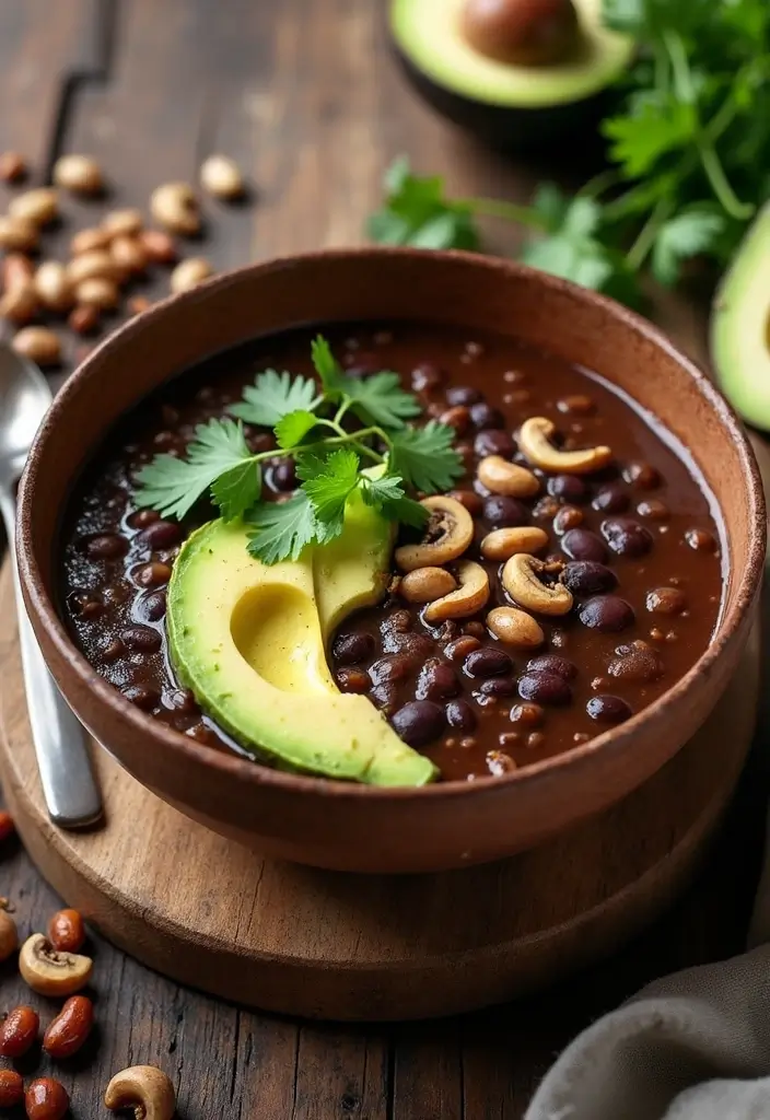 25 Vegan Mushroom Soup Recipes for Cozy Evenings 149 25 Vegan Mushroom Soup Recipes for Cozy Evenings - 23. Black Bean and Mushroom Soup