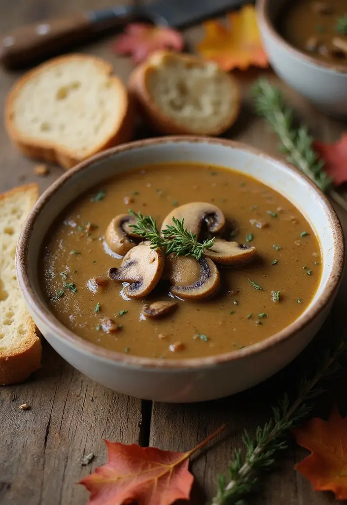 25 Vegan Mushroom Soup Recipes for Cozy Evenings 15 25 Vegan Mushroom Soup Recipes for Cozy Evenings - 3. Classic French Mushroom Soup