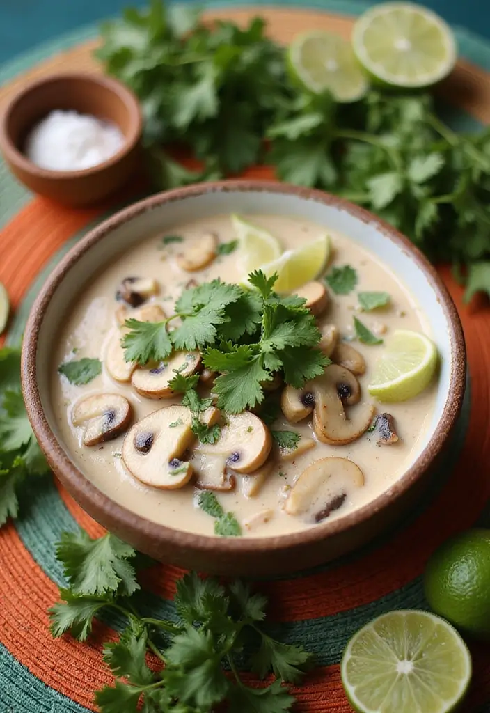 25 Vegan Mushroom Soup Recipes for Cozy Evenings 29 25 Vegan Mushroom Soup Recipes for Cozy Evenings - 5. Thai Coconut Mushroom Soup