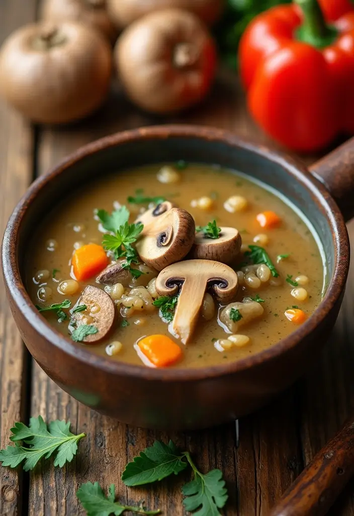25 Vegan Mushroom Soup Recipes for Cozy Evenings 36 25 Vegan Mushroom Soup Recipes for Cozy Evenings - 6. Mushroom and Barley Soup