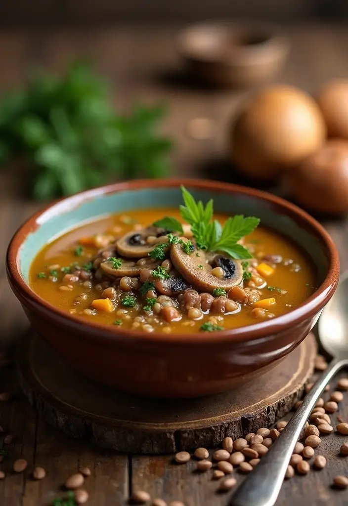25 Vegan Mushroom Soup Recipes for Cozy Evenings 50 25 Vegan Mushroom Soup Recipes for Cozy Evenings - 8. Mushroom Lentil Soup