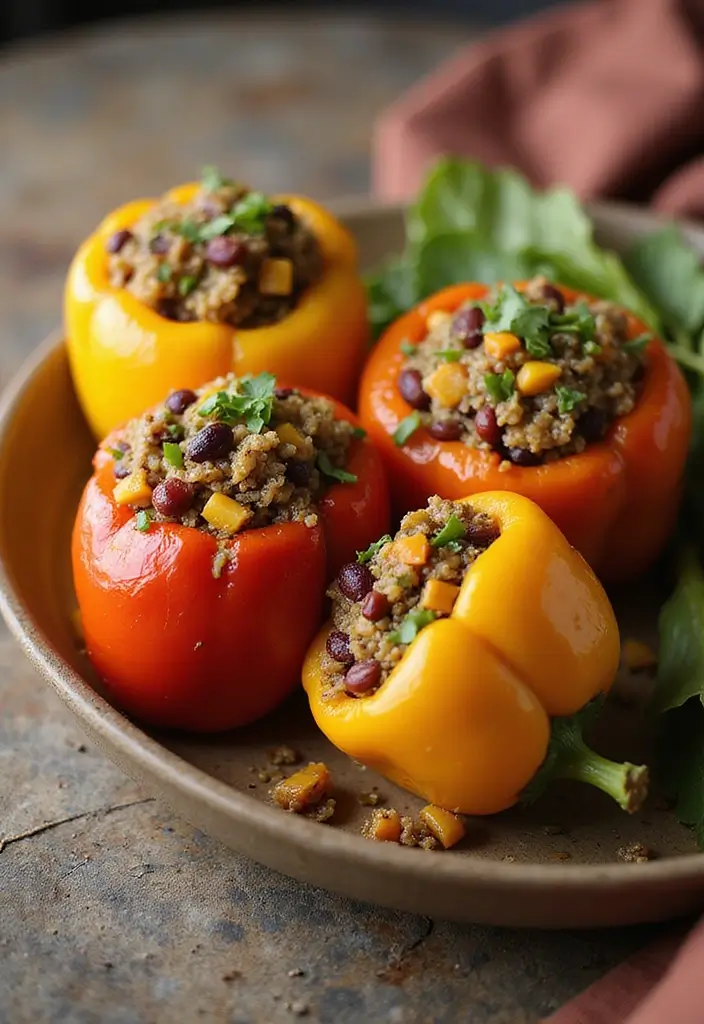 25 Vegan Pinto Bean Recipes for Protein-Packed Meals 80 25 Vegan Pinto Bean Recipes for Protein-Packed Meals - 14. Pinto Bean and Quinoa Stuffed Peppers