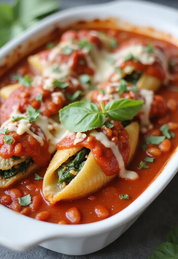 25 Vegan Pinto Bean Recipes for Protein-Packed Meals 106 25 Vegan Pinto Bean Recipes for Protein-Packed Meals - 18. Pinto Bean and Spinach Stuffed Shells