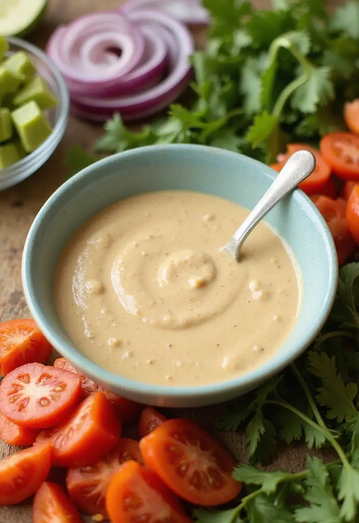 25 Vegan Salad Dressing Recipes You Can Make at Home 1 25 Vegan Salad Dressing Recipes You Can Make at Home - 1. Classic Creamy Tahini Dressing