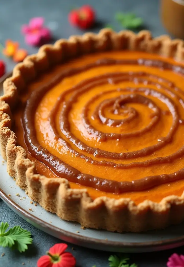 25 Vegan Sweet Potato Pie Recipes Perfect for Holidays 41 25 Vegan Sweet Potato Pie Recipes Perfect for Holidays - 7. Caramel Swirl Vegan Sweet Potato Pie