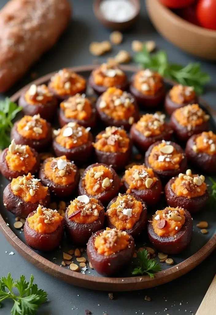 25 Vegan Sweet Potato Recipes You’ll Keep Making 142 25 Vegan Sweet Potato Recipes You’ll Keep Making - 22. Sweet Potato Stuffed Dates