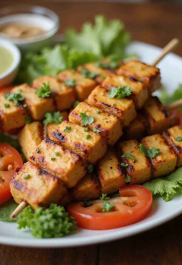 25 Vegan Thanksgiving Main Dish Recipes Everyone Will Love 81 25 Vegan Thanksgiving Main Dish Recipes Everyone Will Love - 13. Peanut Butter Tofu Skewers