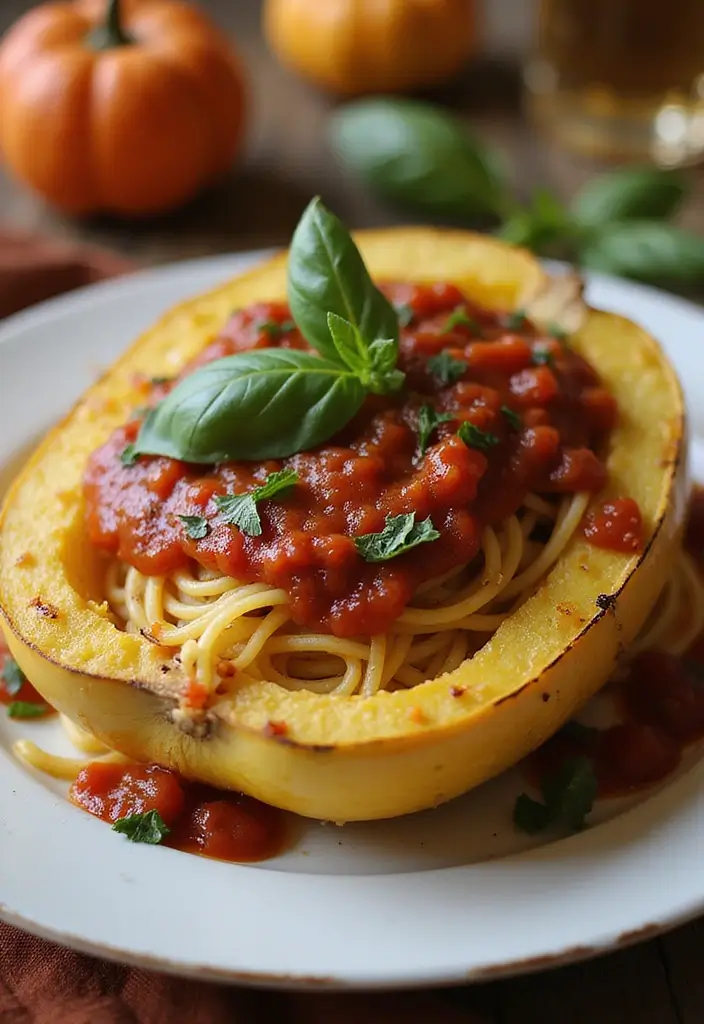 25 Vegan Thanksgiving Main Dish Recipes Everyone Will Love 116 25 Vegan Thanksgiving Main Dish Recipes Everyone Will Love - 18. Spaghetti Squash with Marinara