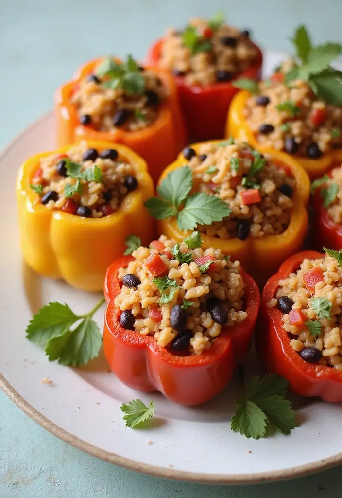 25 Vegan Thanksgiving Main Dish Recipes Everyone Will Love 48 25 Vegan Thanksgiving Main Dish Recipes Everyone Will Love - 8. Vegan Stuffed Peppers