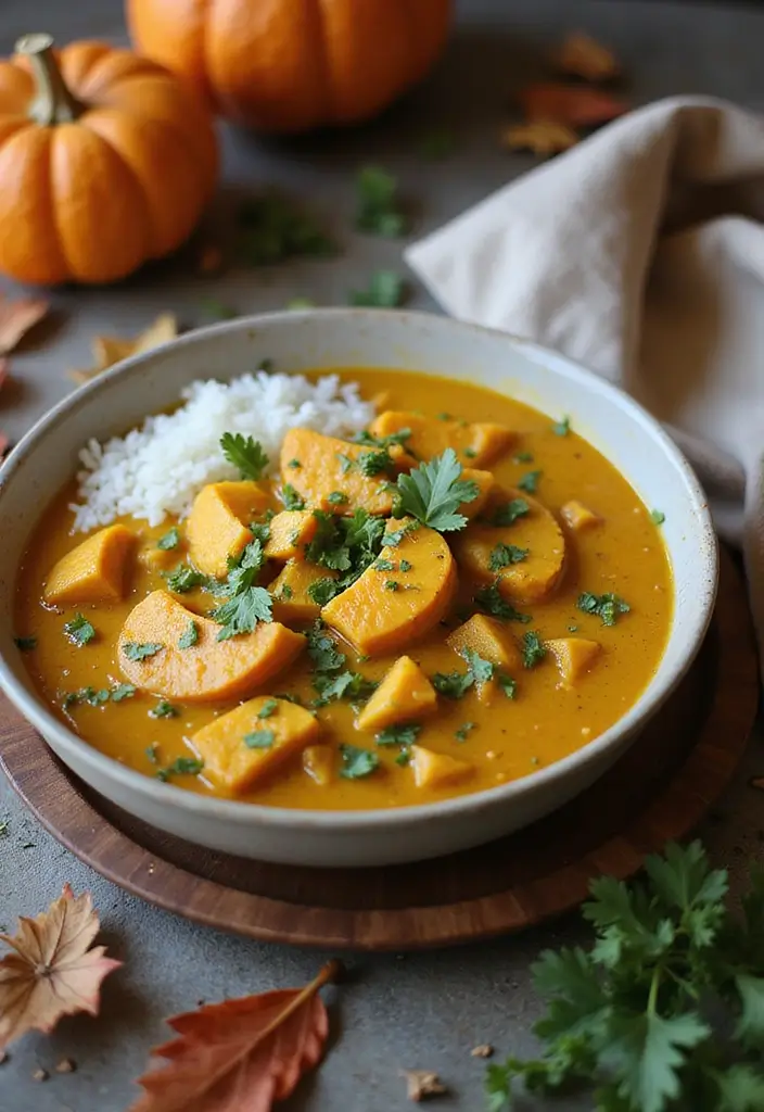 26 Gluten Free Vegan Pumpkin Recipes for Autumn 71 26 Gluten Free Vegan Pumpkin Recipes for Autumn - 11. Pumpkin Coconut Curry