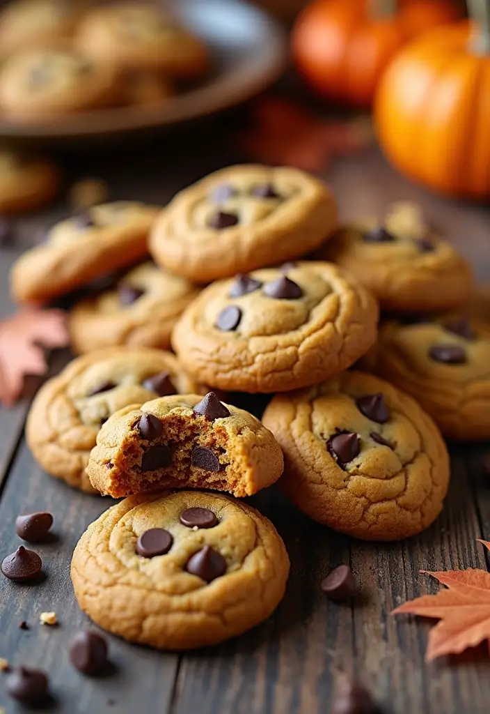 26 Gluten Free Vegan Pumpkin Recipes for Autumn 146 26 Gluten Free Vegan Pumpkin Recipes for Autumn - 22. Pumpkin Chocolate Chip Cookies