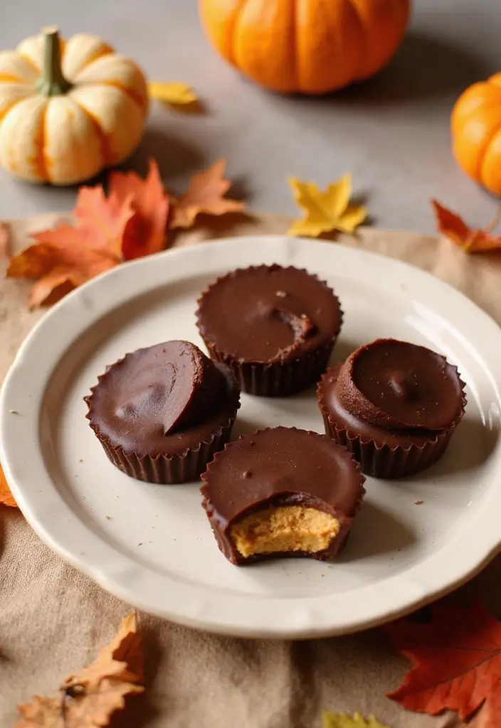 26 Gluten Free Vegan Pumpkin Recipes for Autumn 167 26 Gluten Free Vegan Pumpkin Recipes for Autumn - 25. Pumpkin Peanut Butter Cups