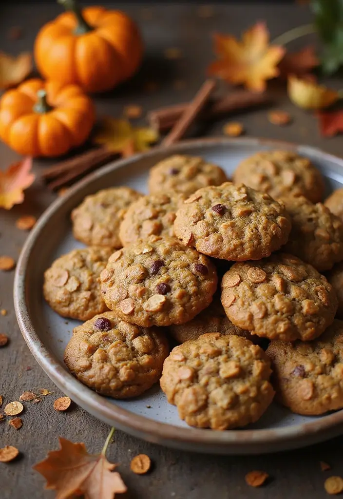 26 Gluten Free Vegan Pumpkin Recipes for Autumn 15 26 Gluten Free Vegan Pumpkin Recipes for Autumn - 3. Pumpkin Oatmeal Cookies