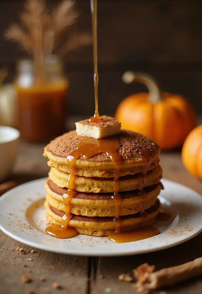 26 Gluten Free Vegan Pumpkin Recipes for Autumn 22 26 Gluten Free Vegan Pumpkin Recipes for Autumn - 4. Pumpkin Spice Pancakes