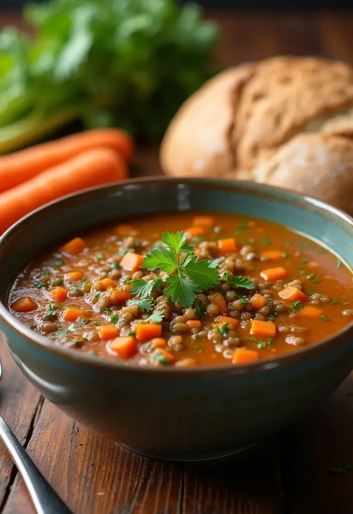 26 Vegan Crock Pot Recipes for Effortless Cooking 1 26 Vegan Crock Pot Recipes for Effortless Cooking - 1. Hearty Lentil Soup